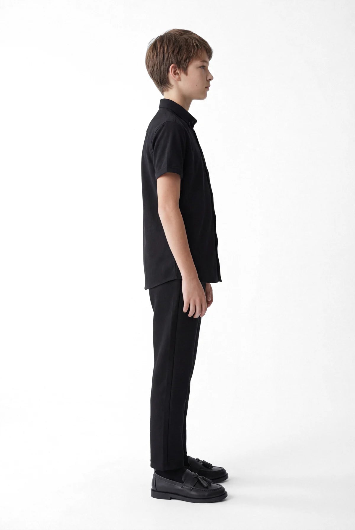 Boys' Textured Jogger Pants with Elastic Waistband