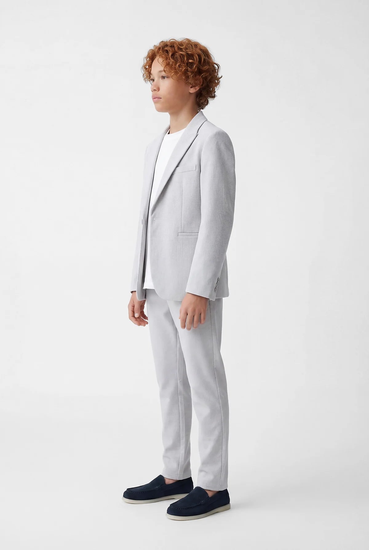 Boys' Classic Trousers with Half Elastic Waistband
