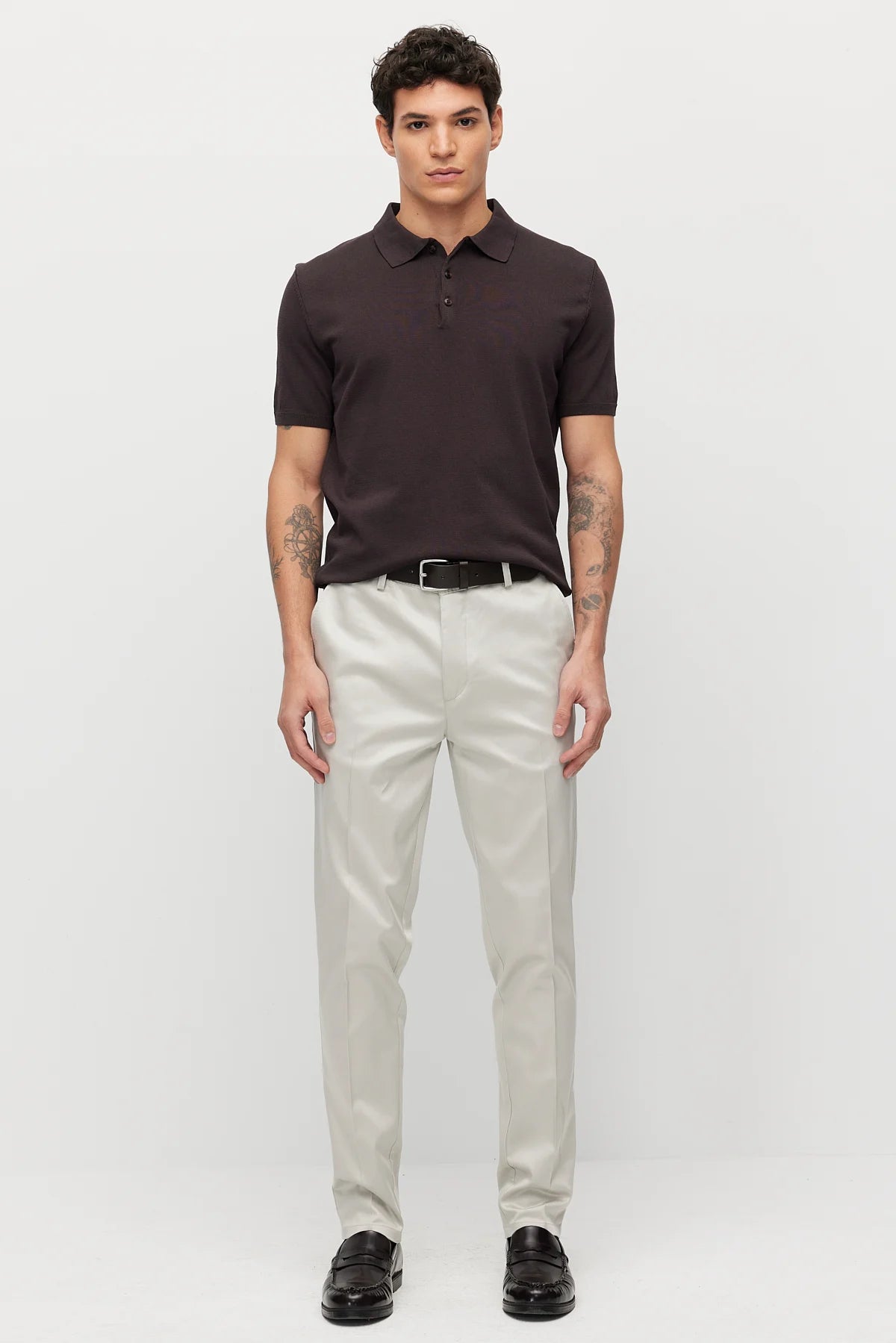 Men's Knitted Polo T-shirt