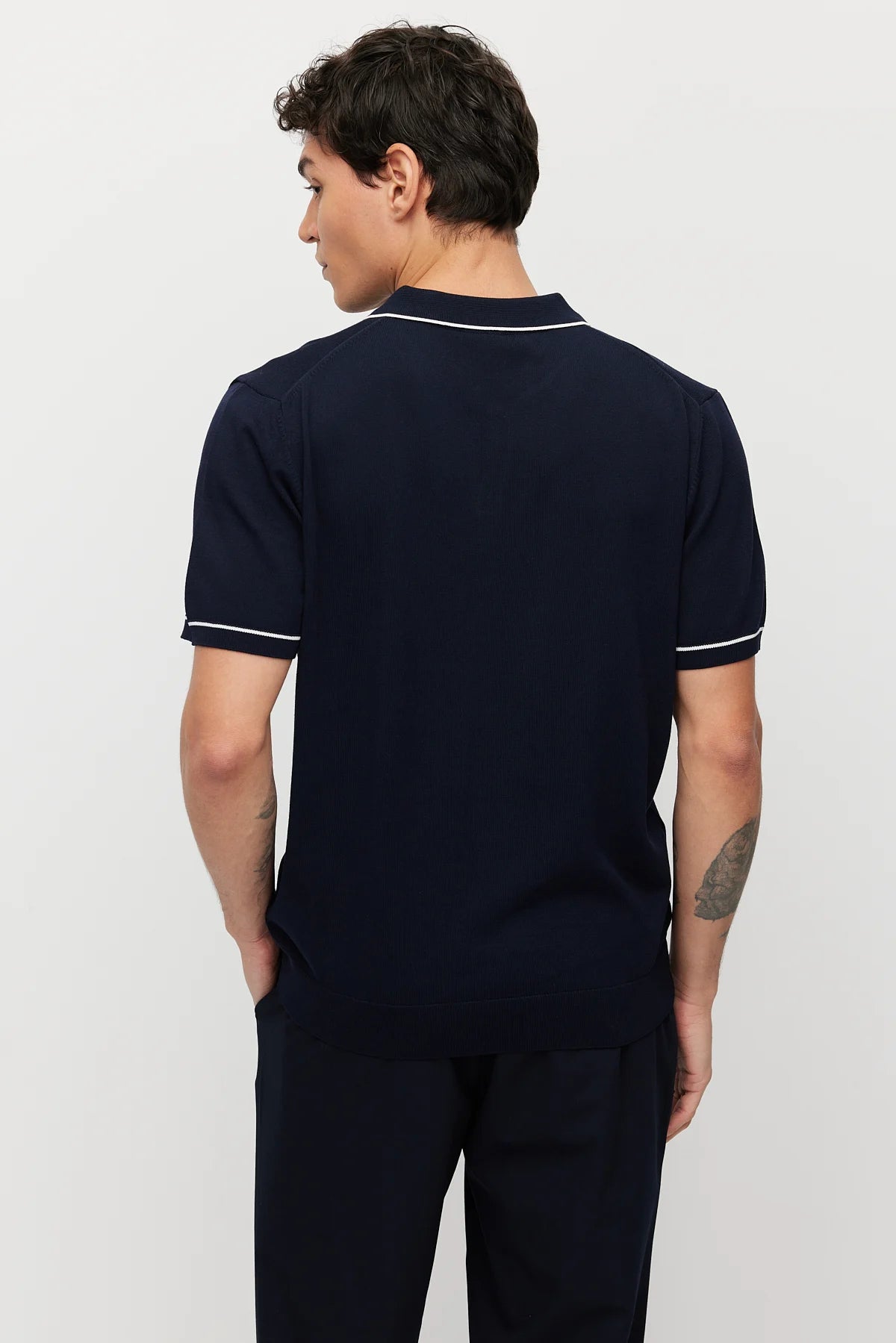 Men's Striped Detail Knitted T-shirt