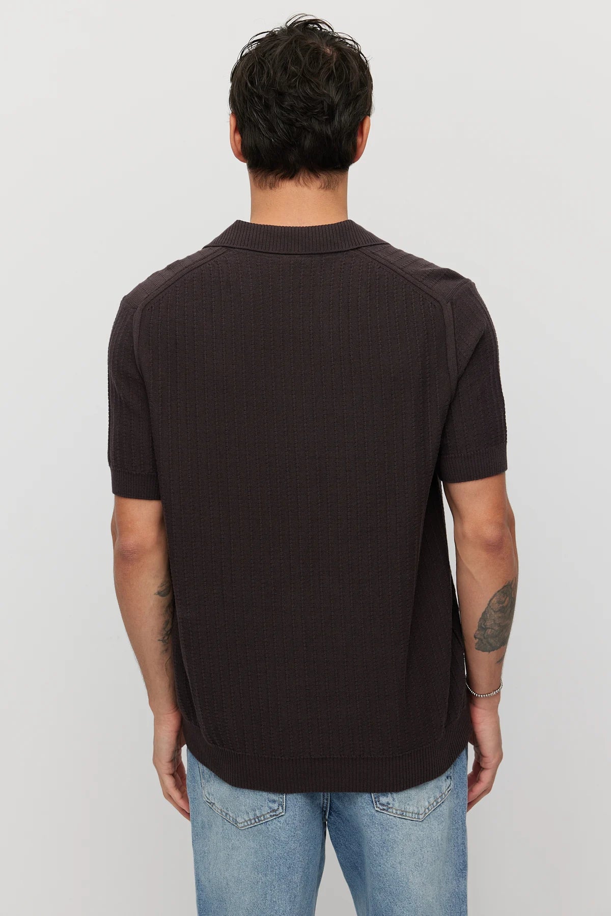 Men's Collar Knit T-shirt