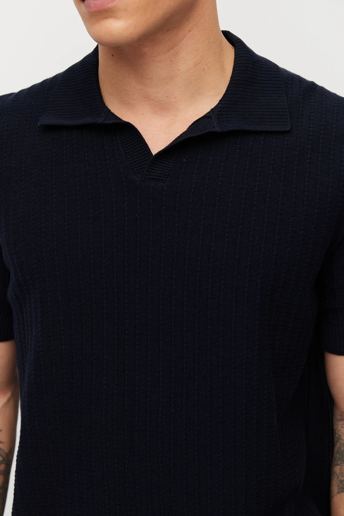 Men's Collar Knit T-shirt