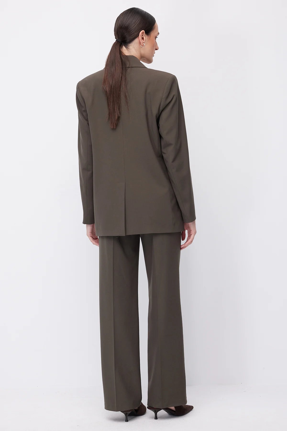 Women's Wide Leg Fabric Trousers