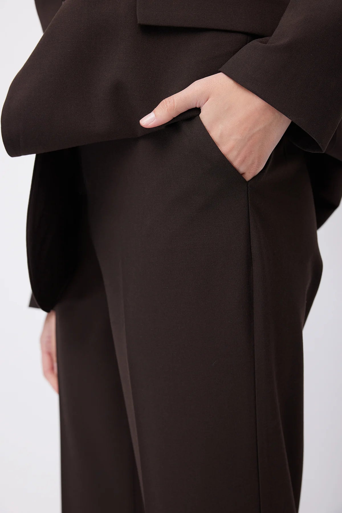 Women's Wide Leg Fabric Trousers