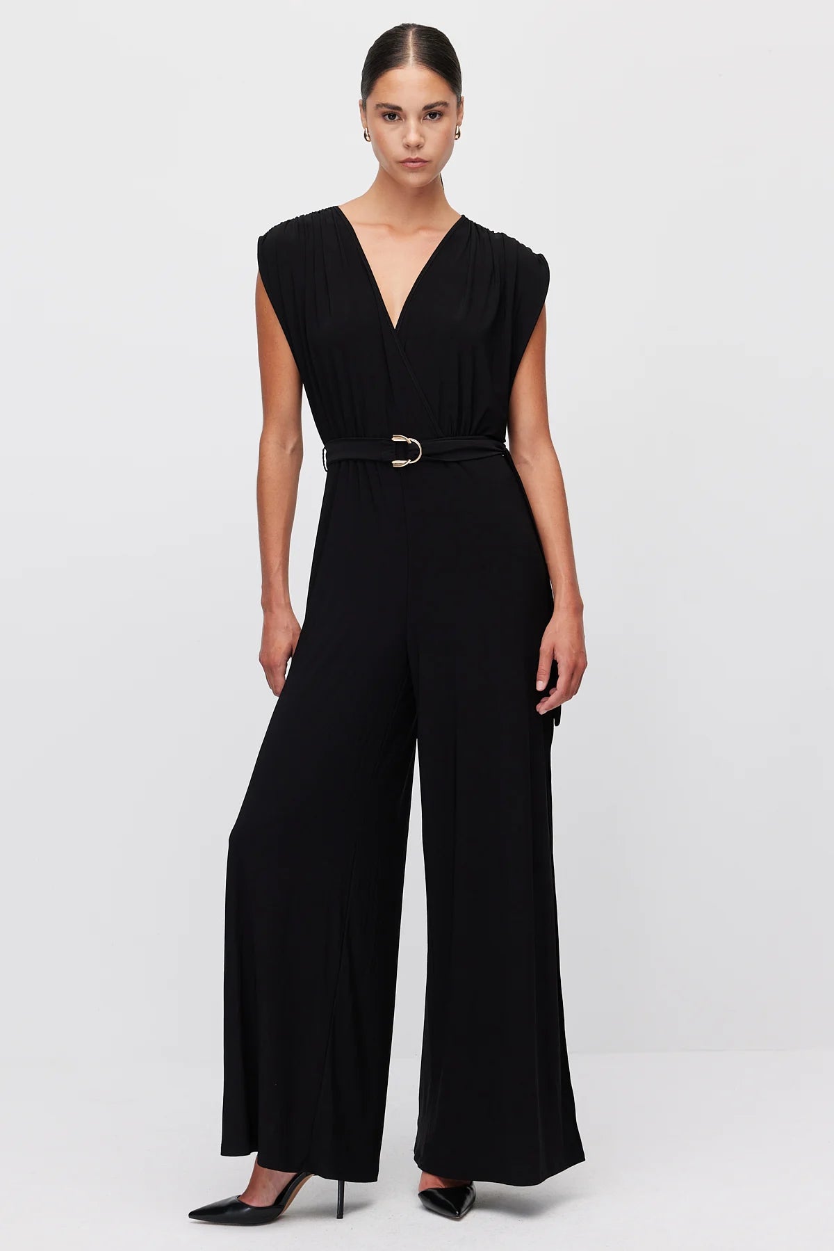 Women's Wide Leg Jumpsuit with Slit