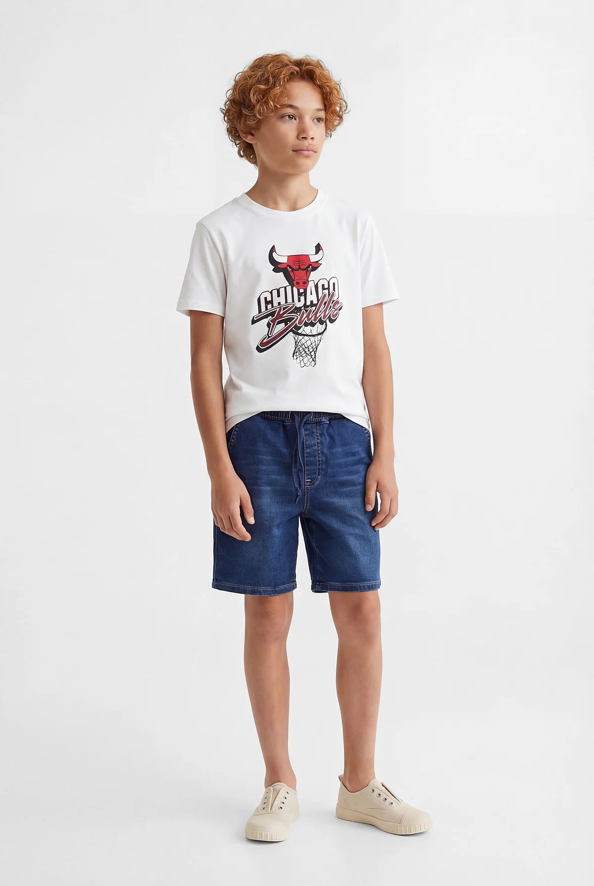 شورت جينز للأولاد بخصر مطاطي