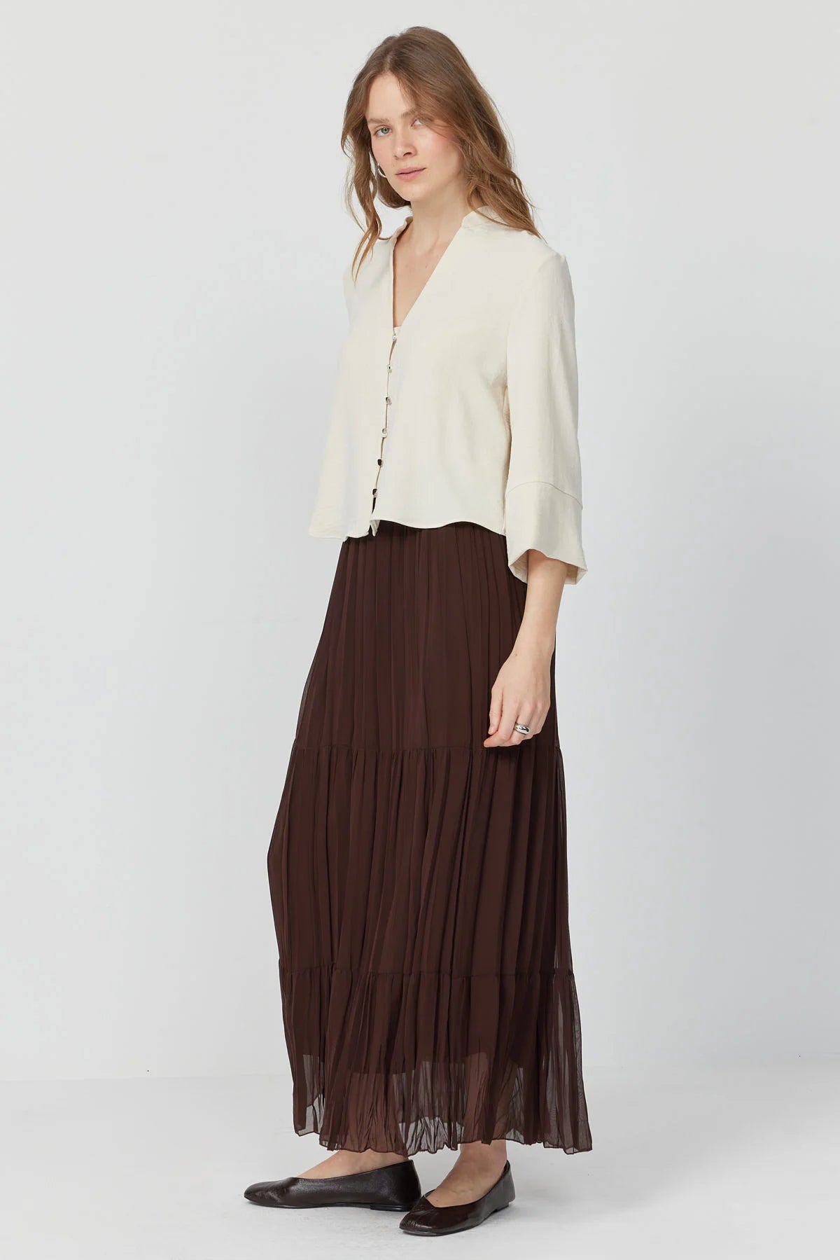 تەنووری شیفۆنی پلیتکراوی ئافرەتان