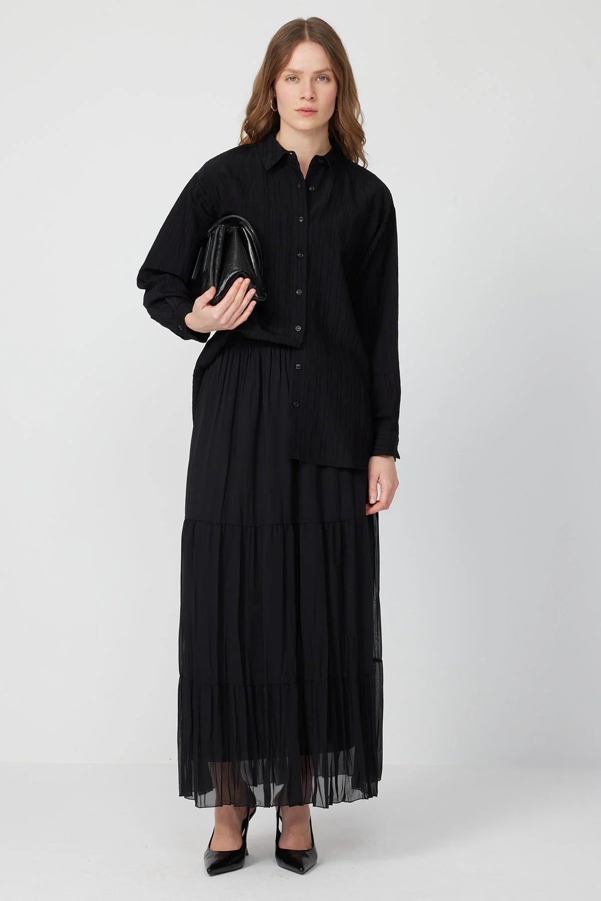 تەنووری شیفۆنی پلیتکراوی ئافرەتان