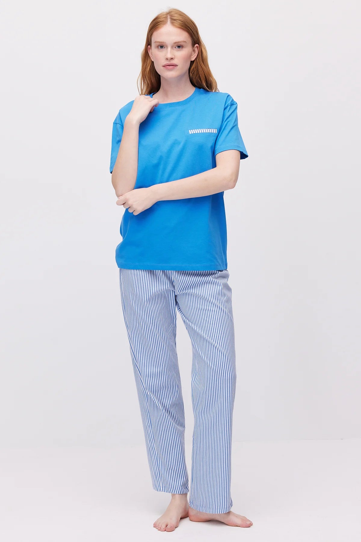Kadın Pamuklu Pijama Takımı