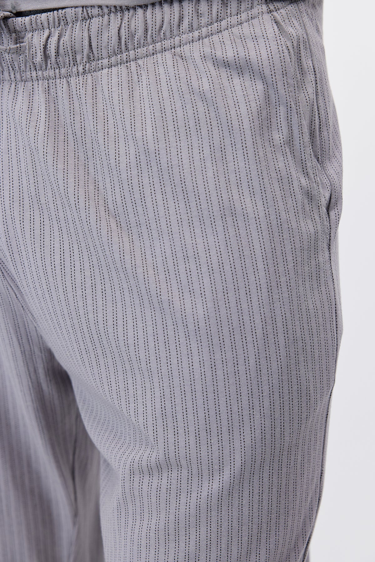 Men's Short-Sleeved Striped Pajama Set