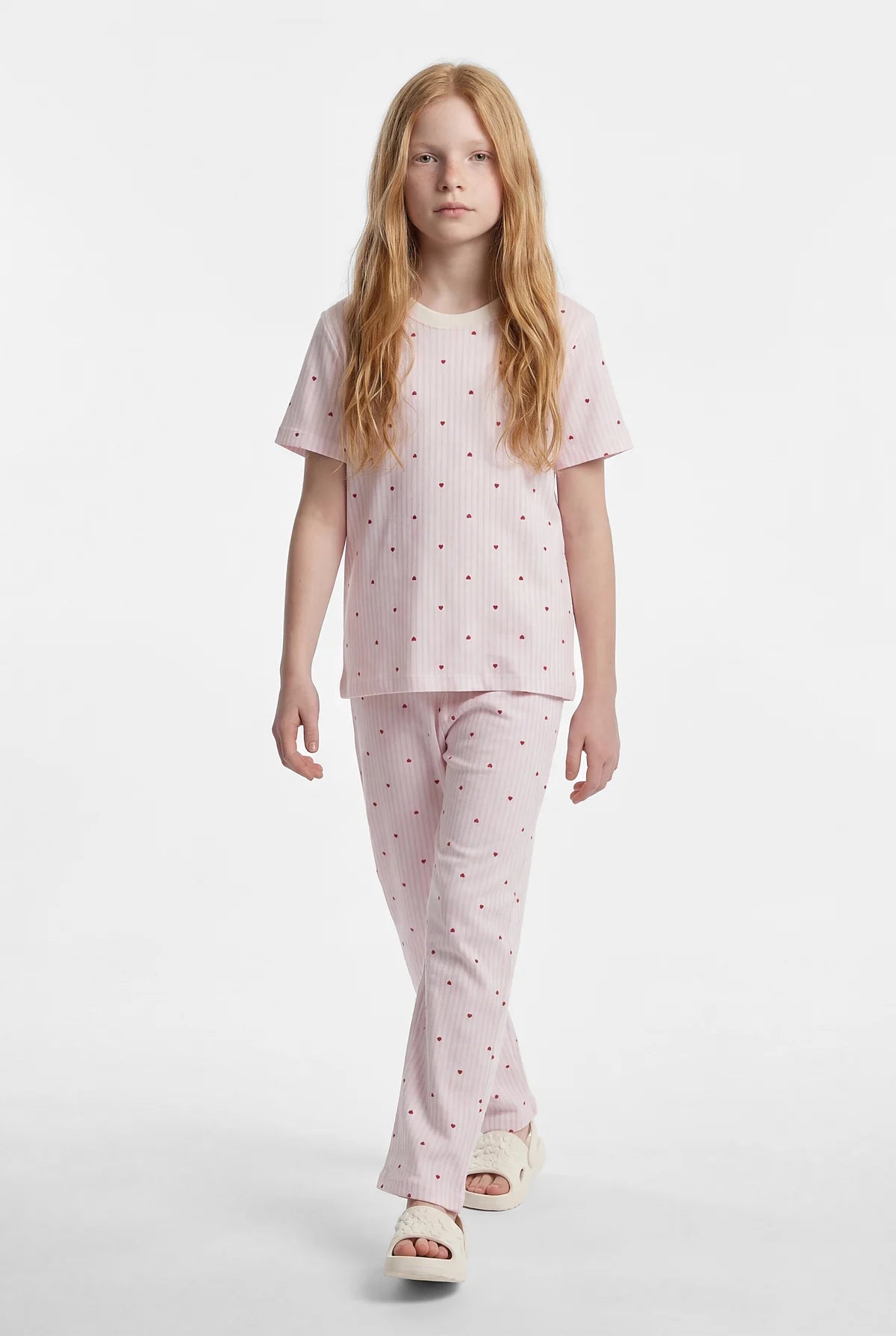 Girls' Basic Printed Pajama Set