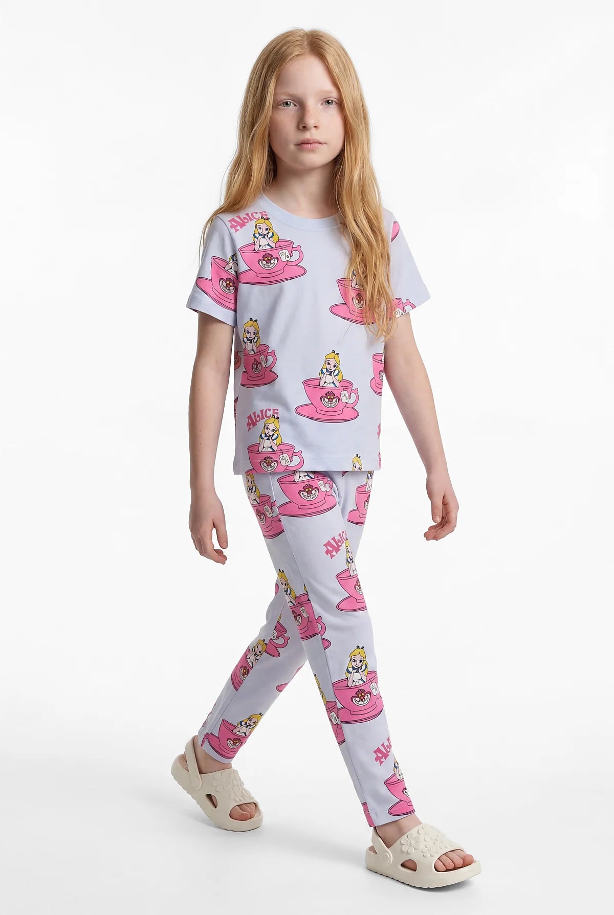 Girls' Basic Printed Pajama Set