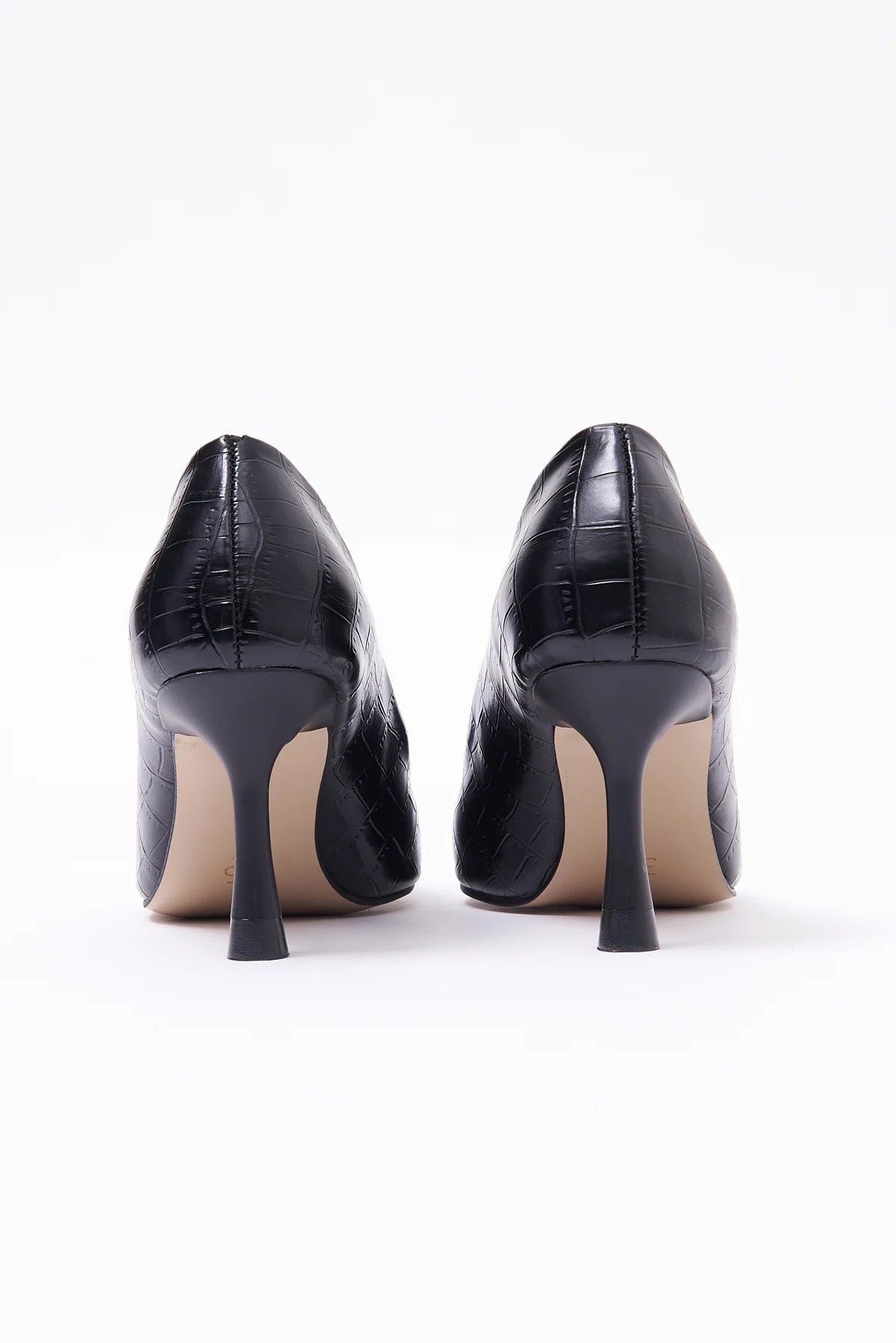 Women's Crocodile Pattern Pointed Toe High Heel Shoes