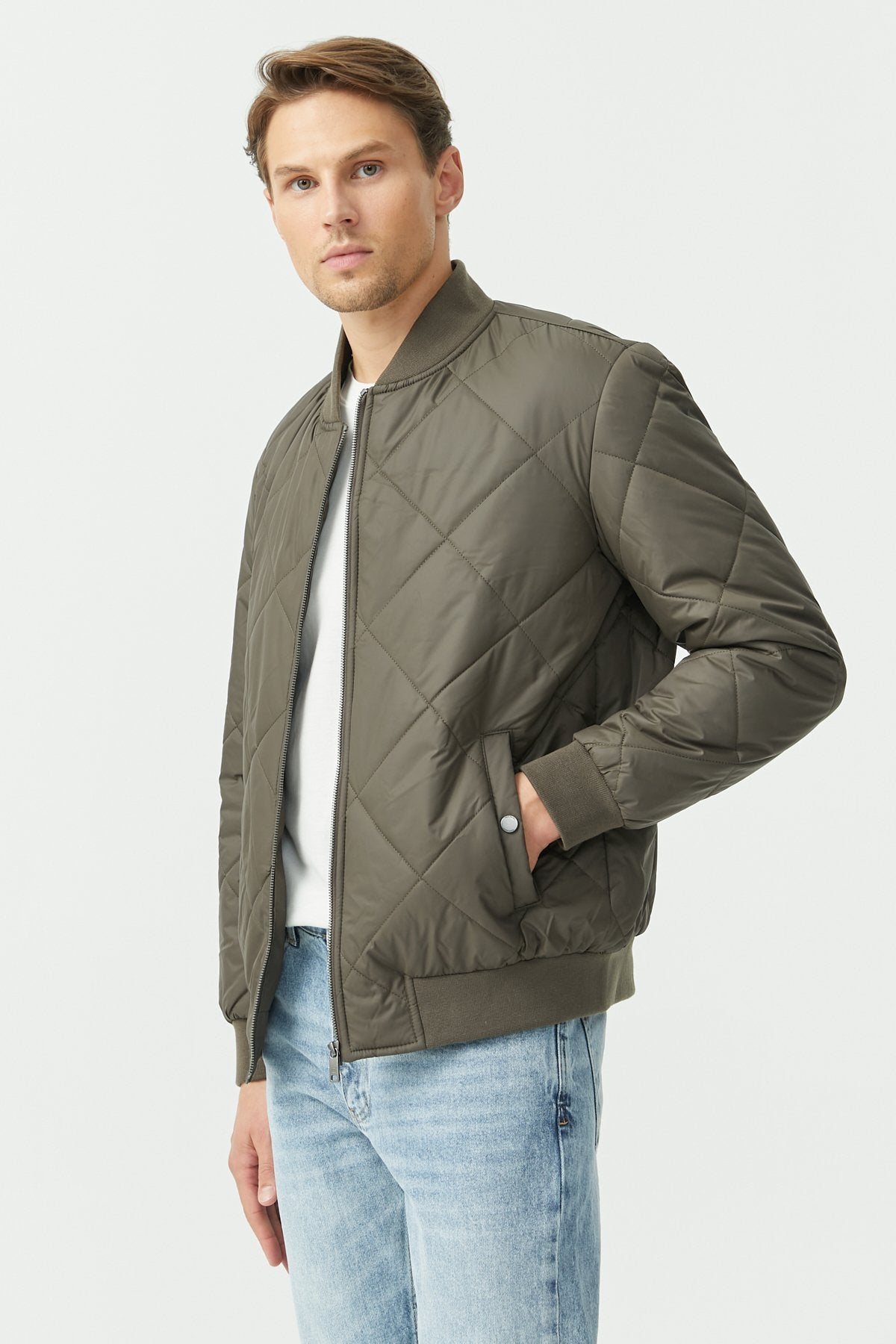 Erkek Bomber Kısa Mont
