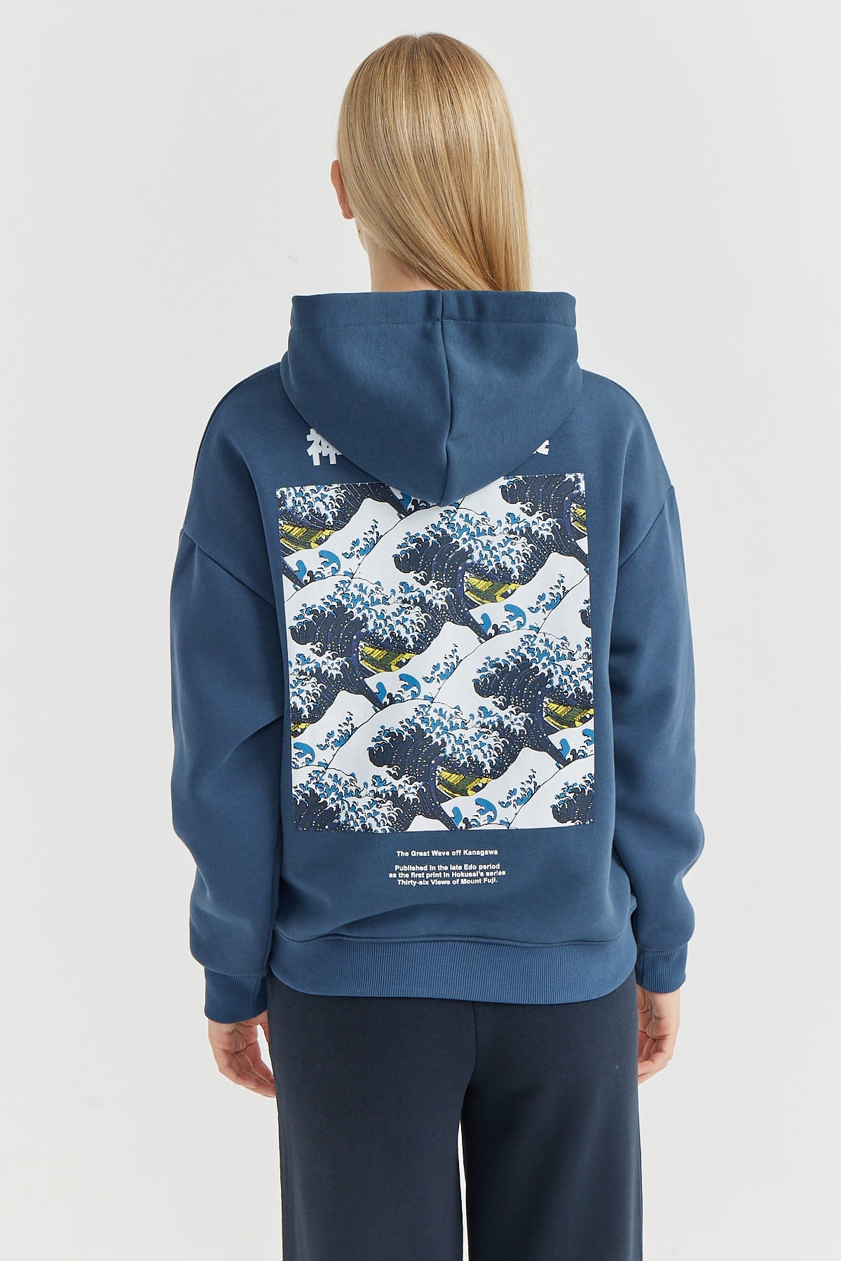 Women's Hooded Printed Detailed Sweat Top