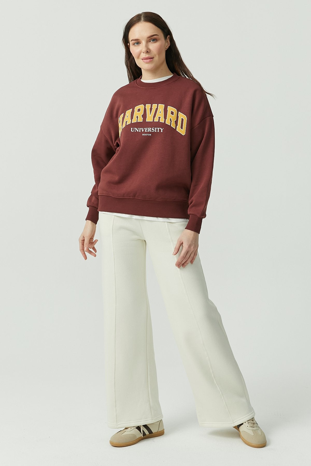 Women's Crew Neck Printed Sweat Top