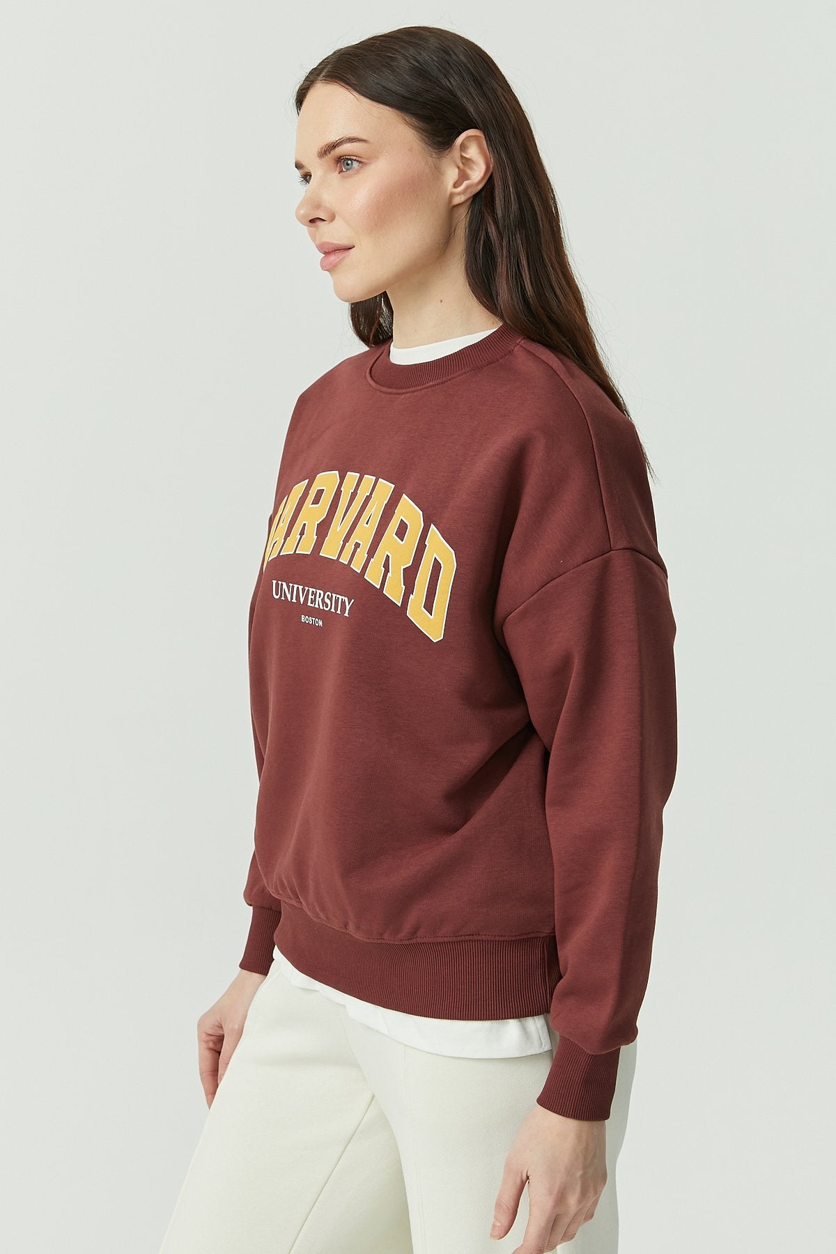 Women's Crew Neck Printed Sweat Top
