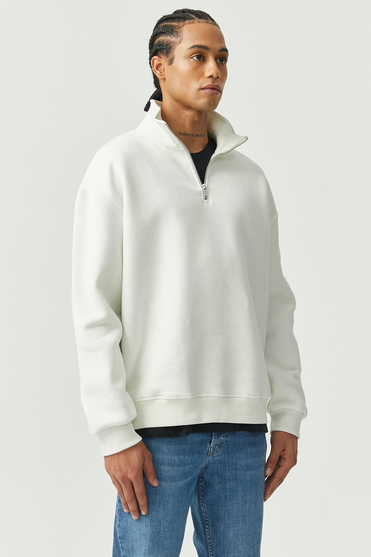 Men's Zippered Sweat Top