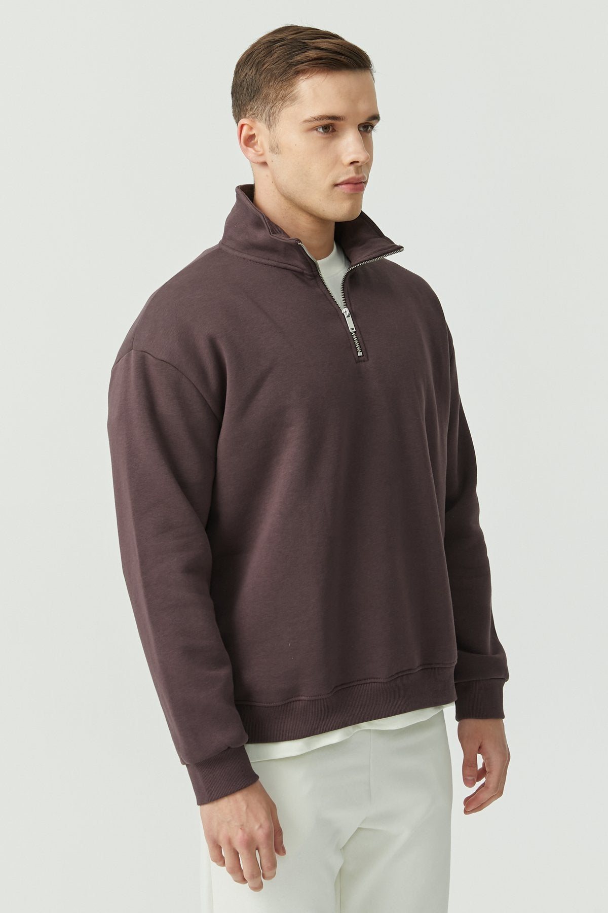 Men's Zippered Sweat Top
