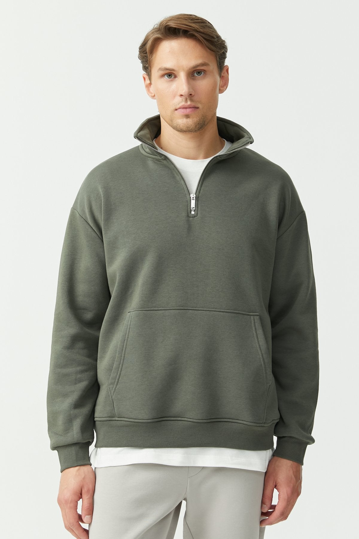 Half-Zipped Sweat Top