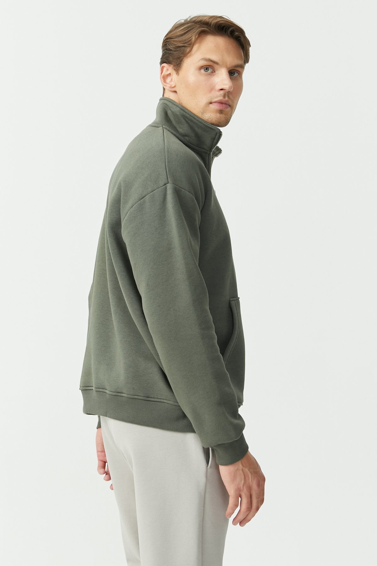 Half-Zipped Sweat Top