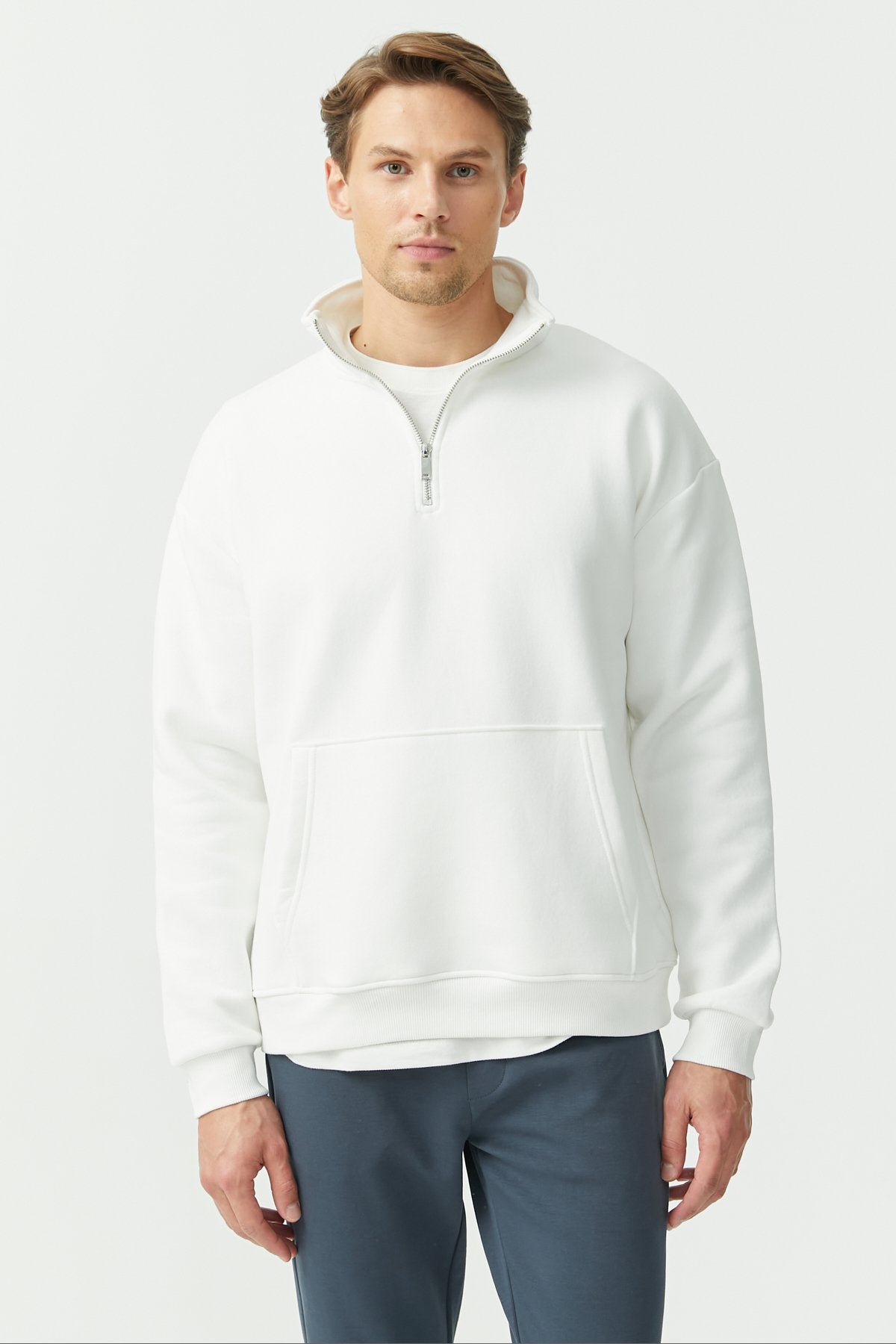 Half-Zipped Sweat Top