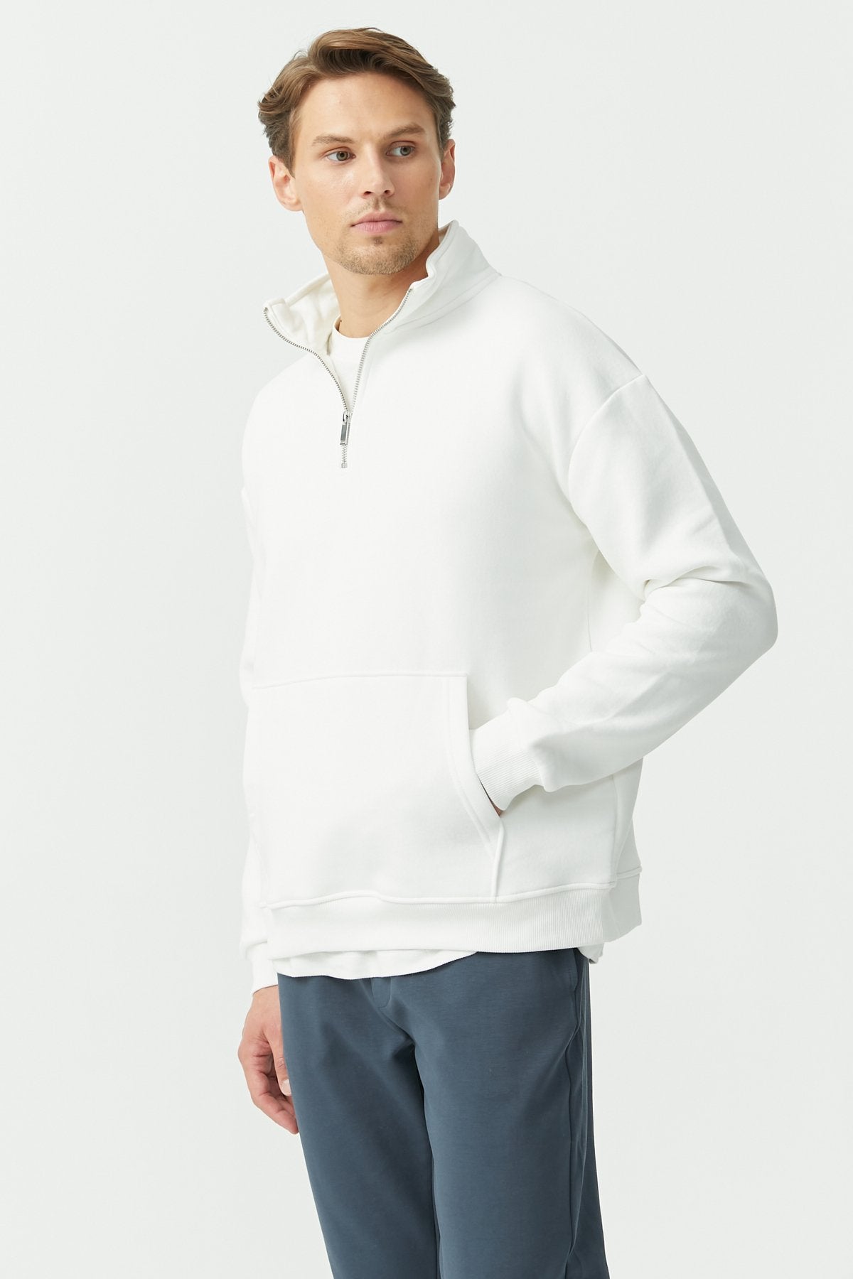Half-Zipped Sweat Top