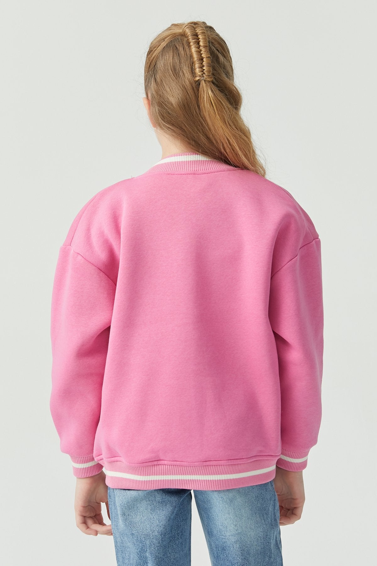 Girls' Printed College Jacket