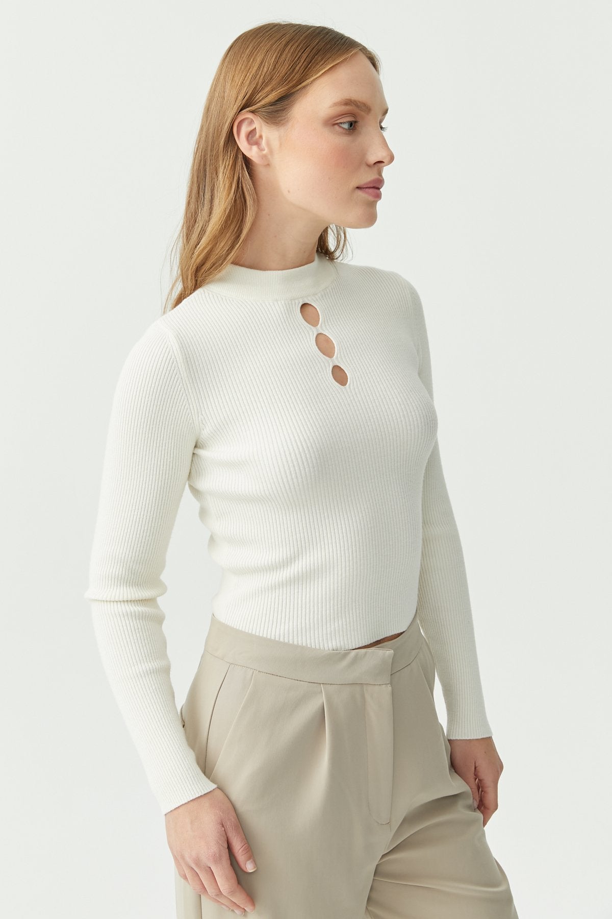 Women's Detailed Half Turtleneck Knitwear