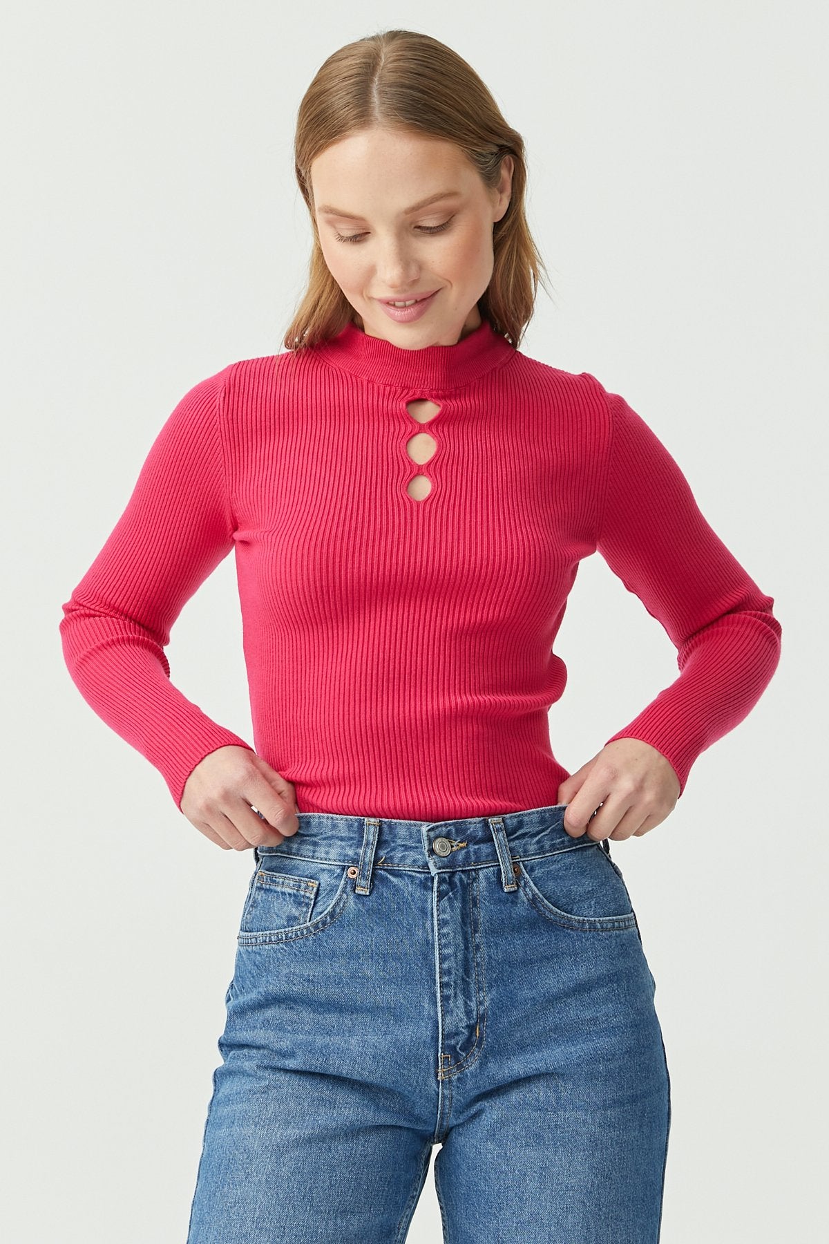 Women's Detailed Half Turtleneck Knitwear