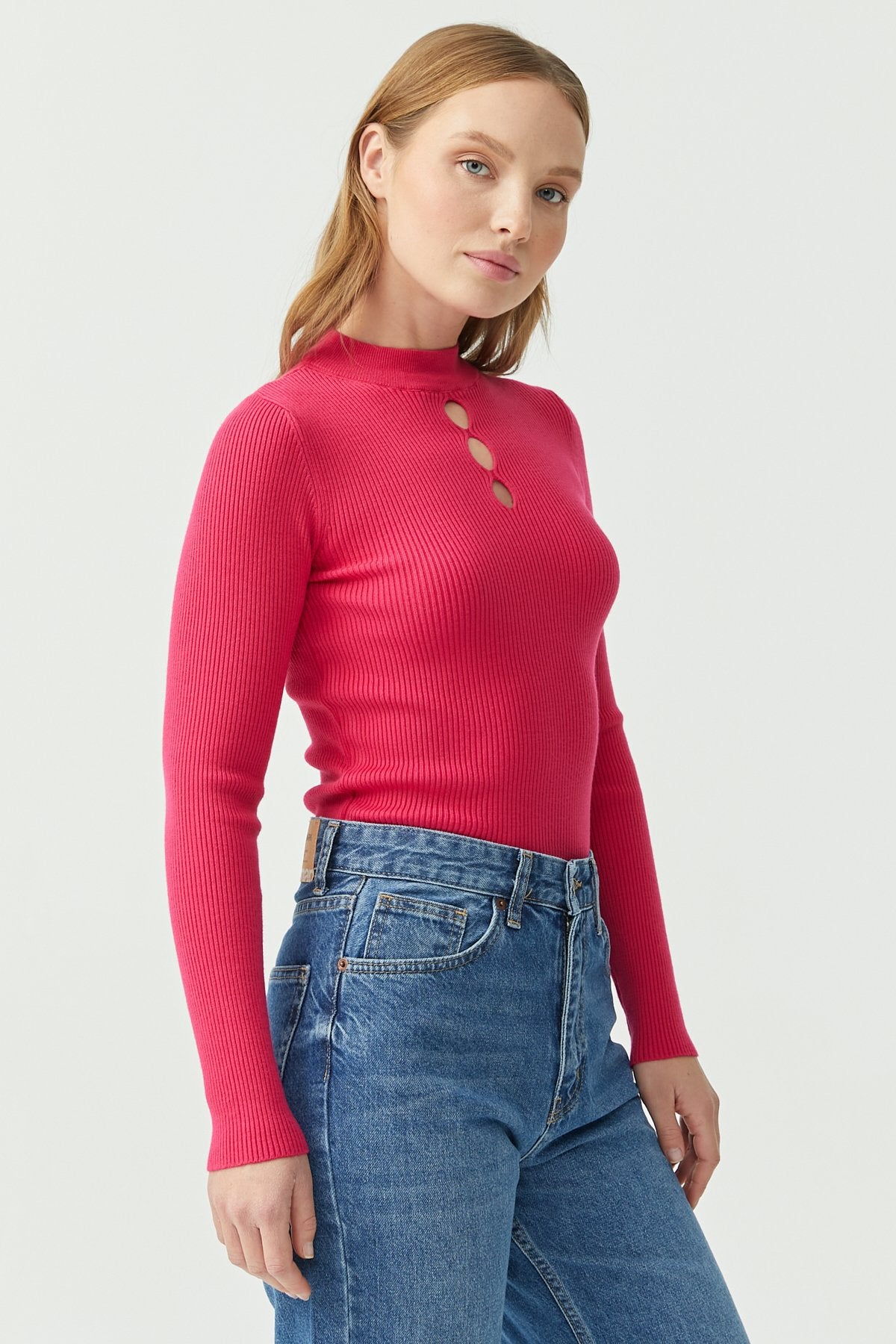 Women's Detailed Half Turtleneck Knitwear