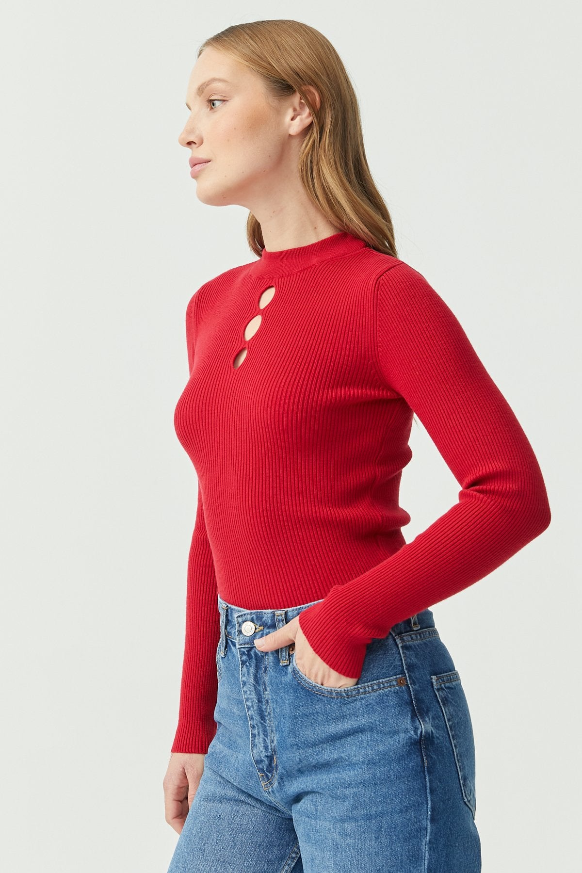 Women's Detailed Half Turtleneck Knitwear