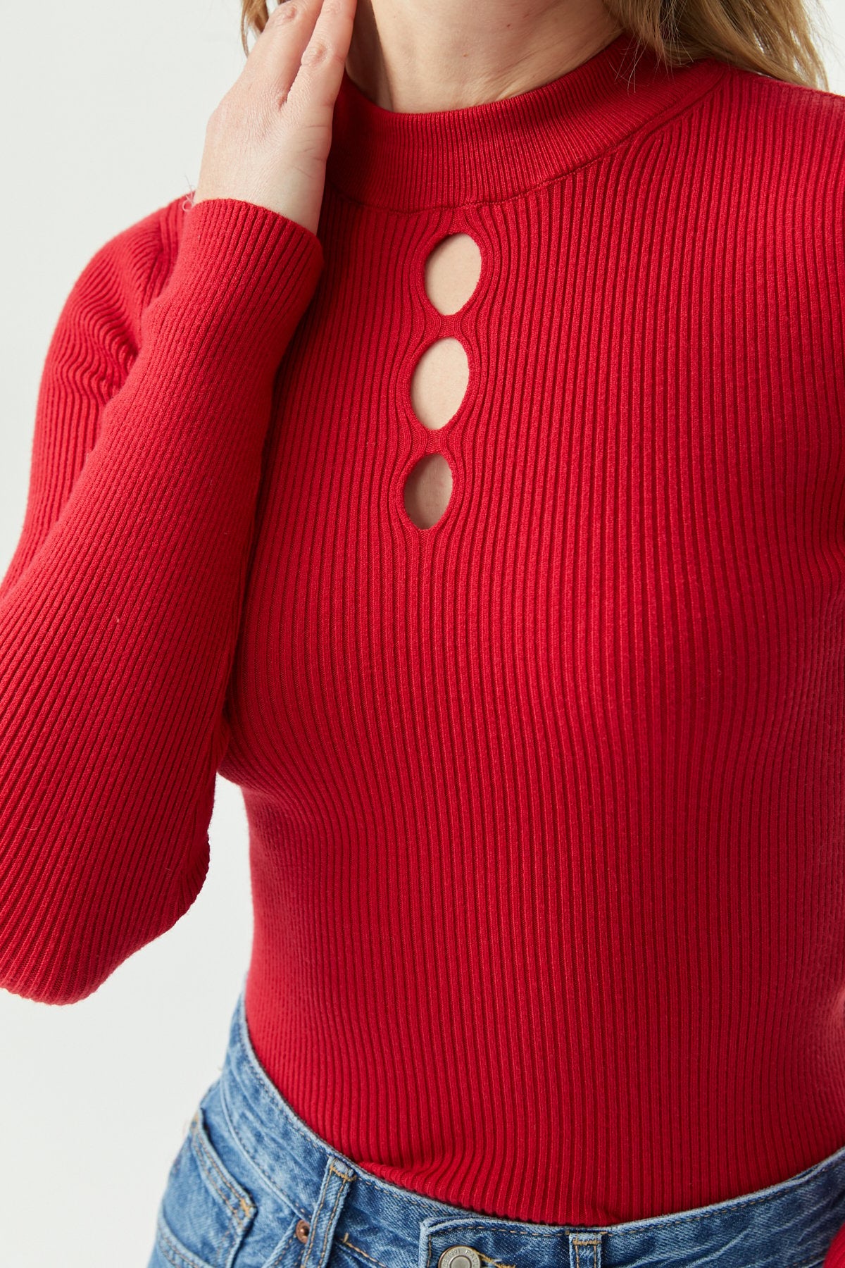 Women's Detailed Half Turtleneck Knitwear