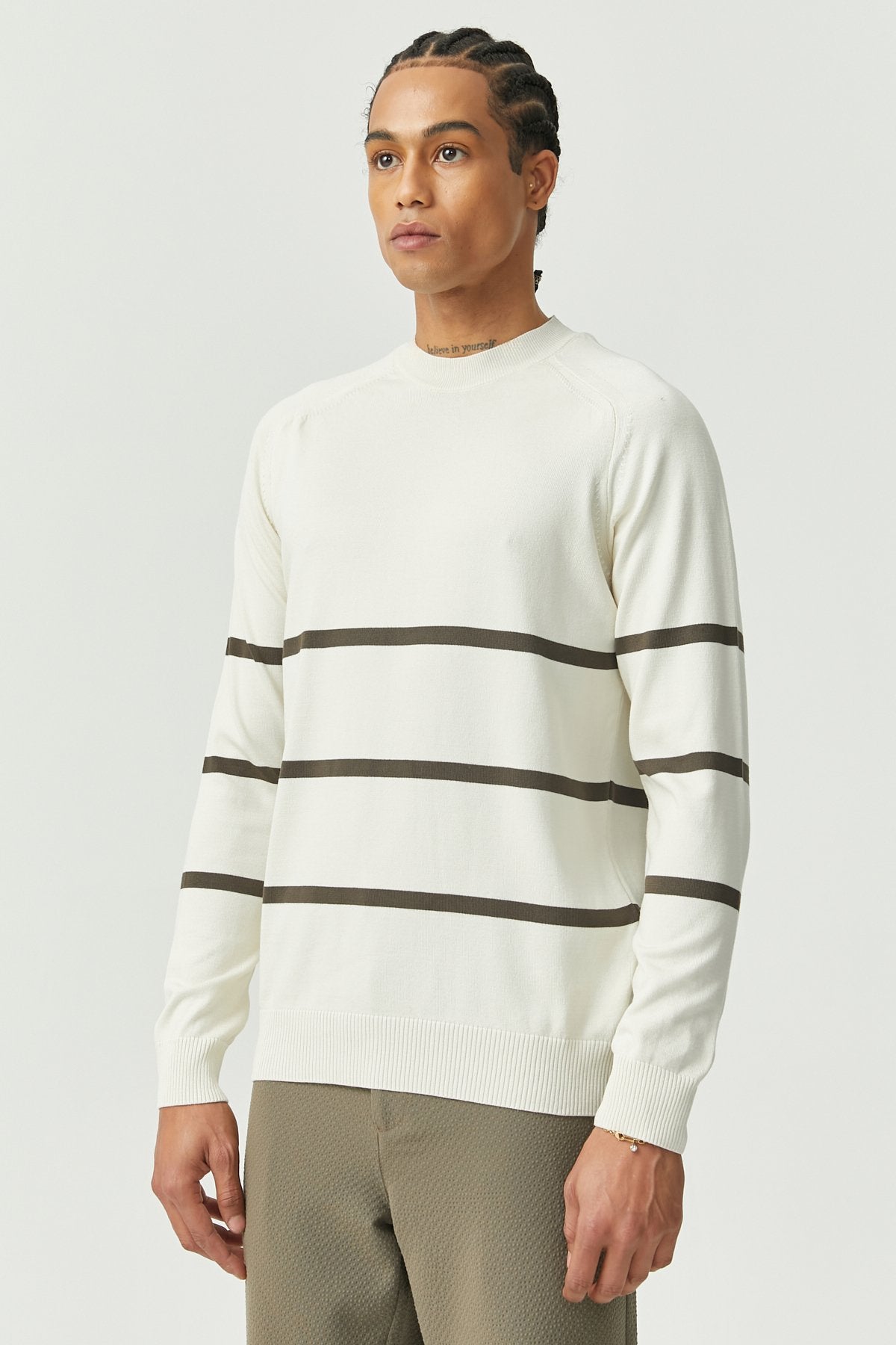Men's Striped Knit Sweater