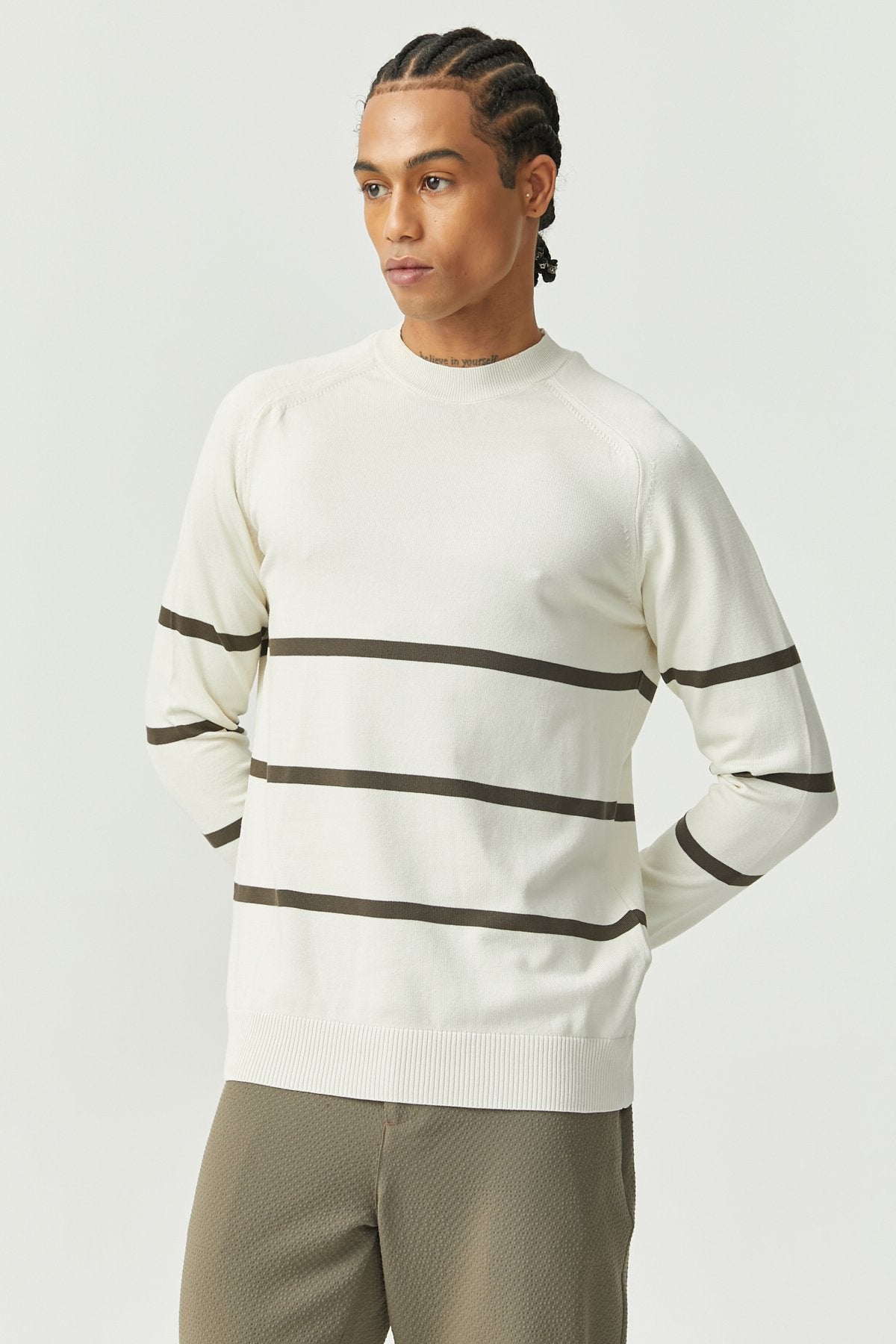 Men's Striped Knit Sweater