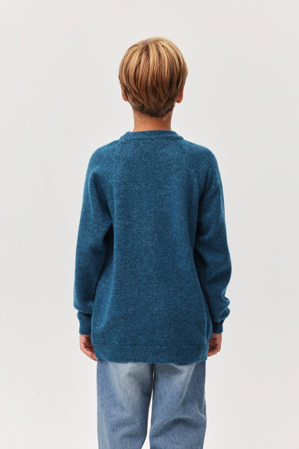 Erkek Çocuk Yuvarlak Yaka Örgü Kazak