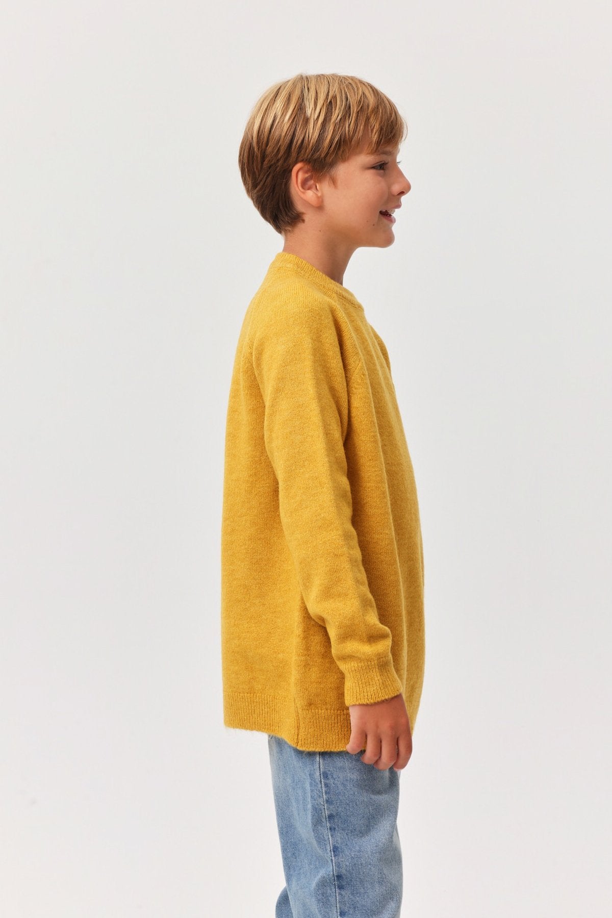 Erkek Çocuk Yuvarlak Yaka Örgü Kazak