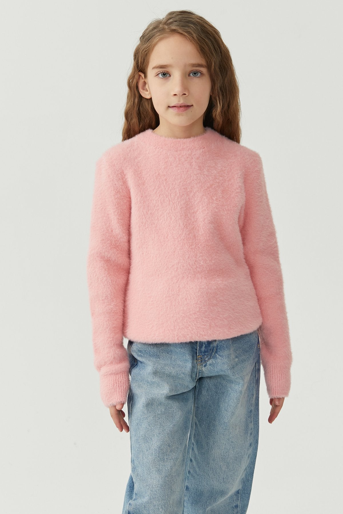 Girl's Soft Textured Knit Sweater