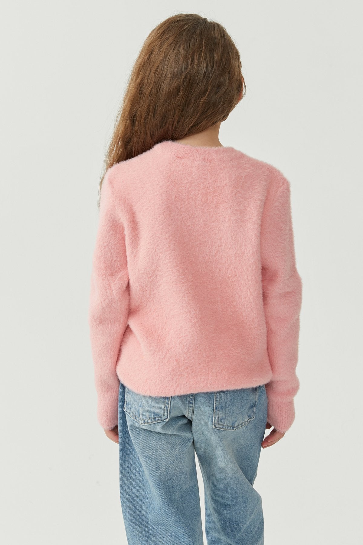 Girl's Soft Textured Knit Sweater