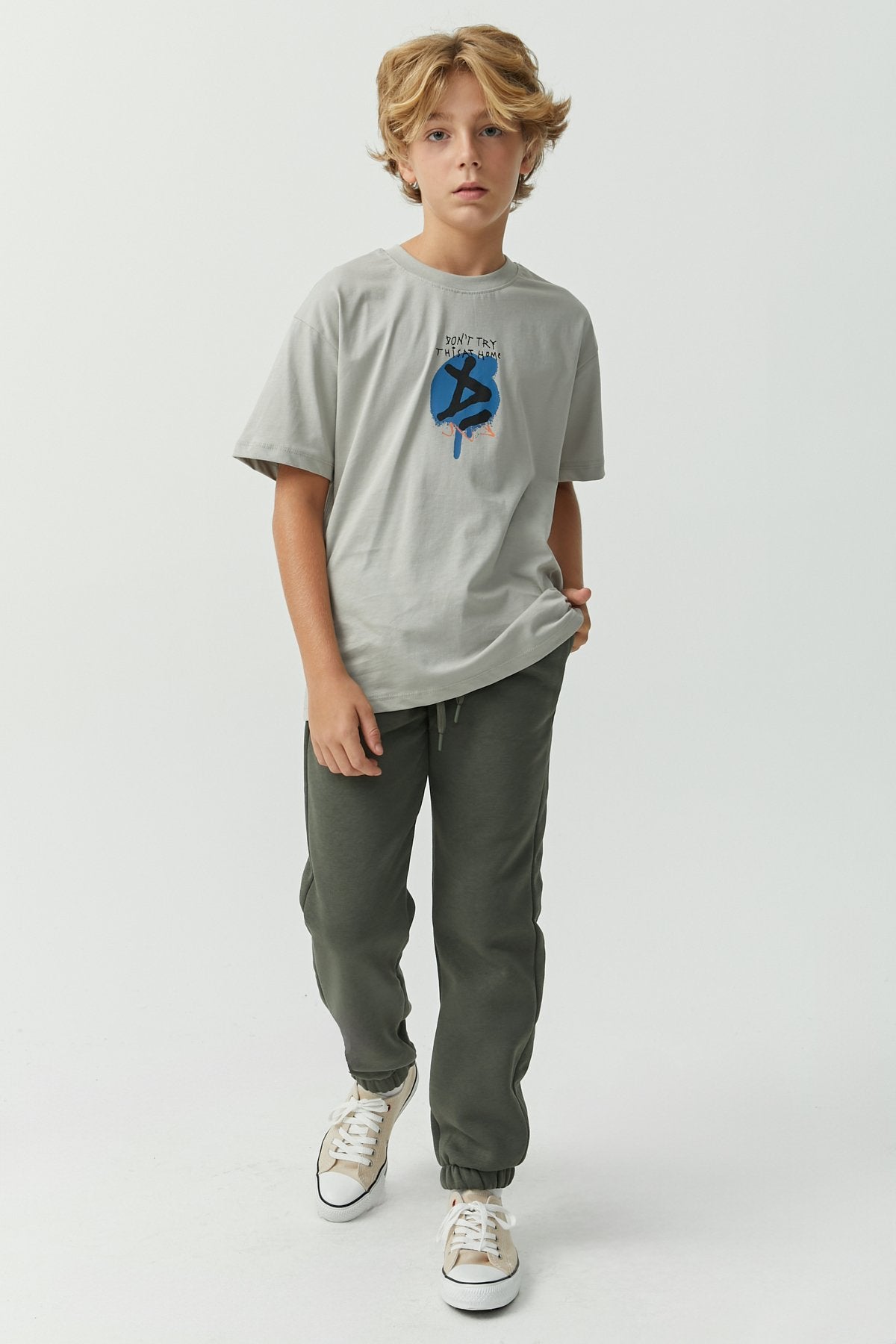 Boys' Tie Detail Sweat Bottom