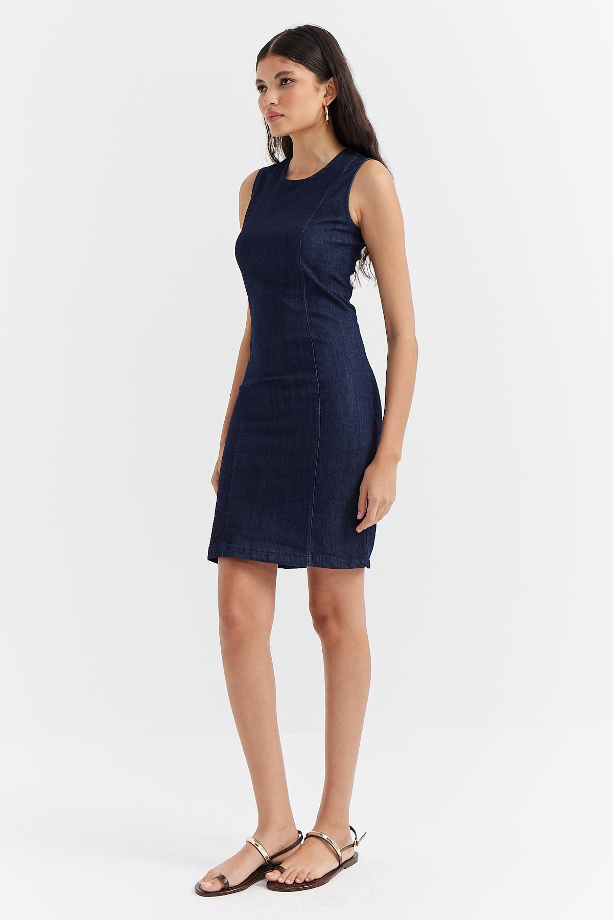 Women's Slim Cut Short Length Denim Dress