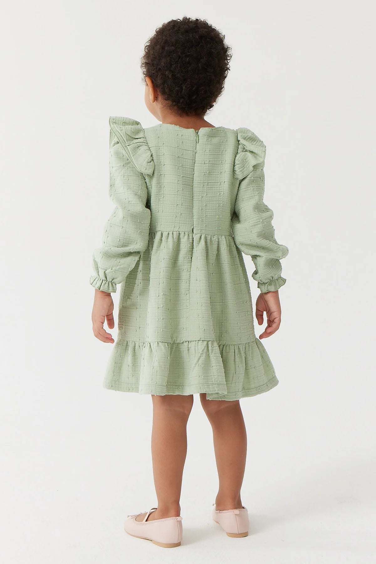 فستان بناتي بأكمام طويلة