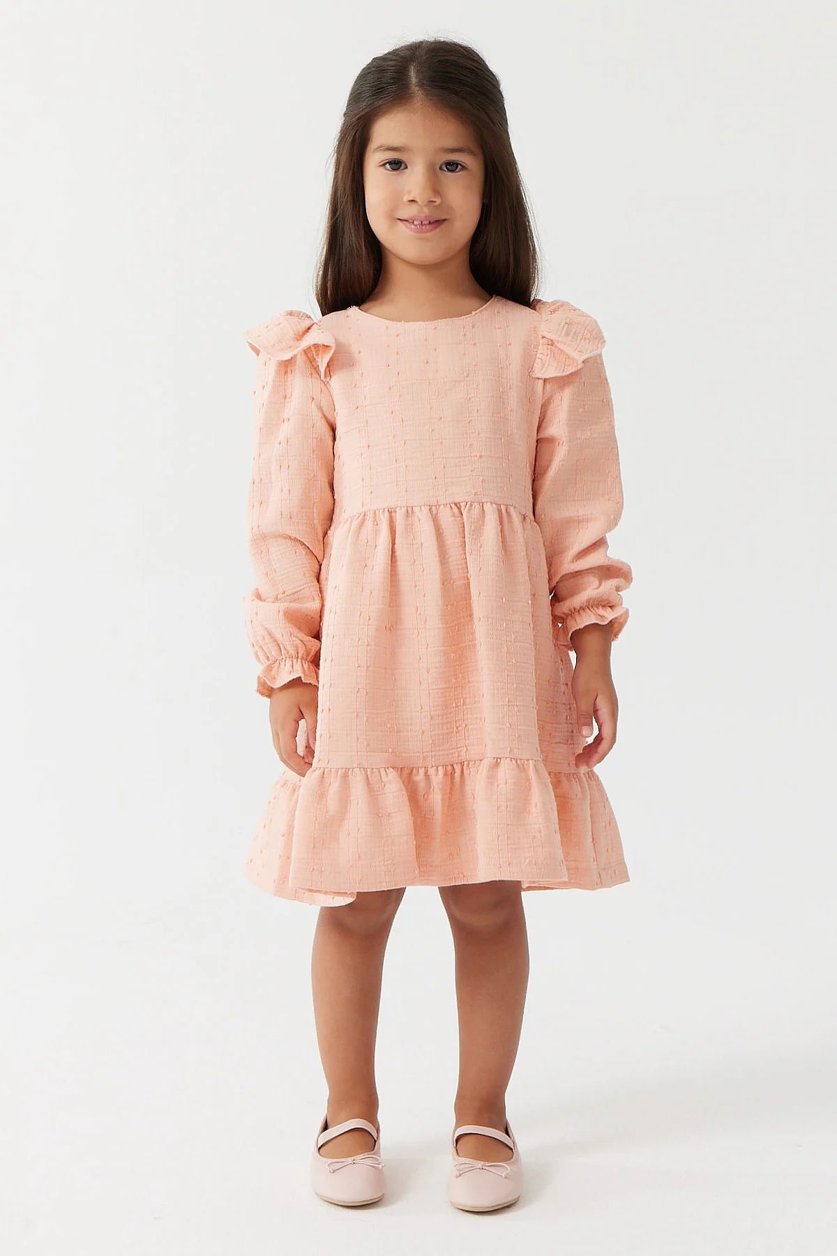 فستان بناتي بأكمام طويلة