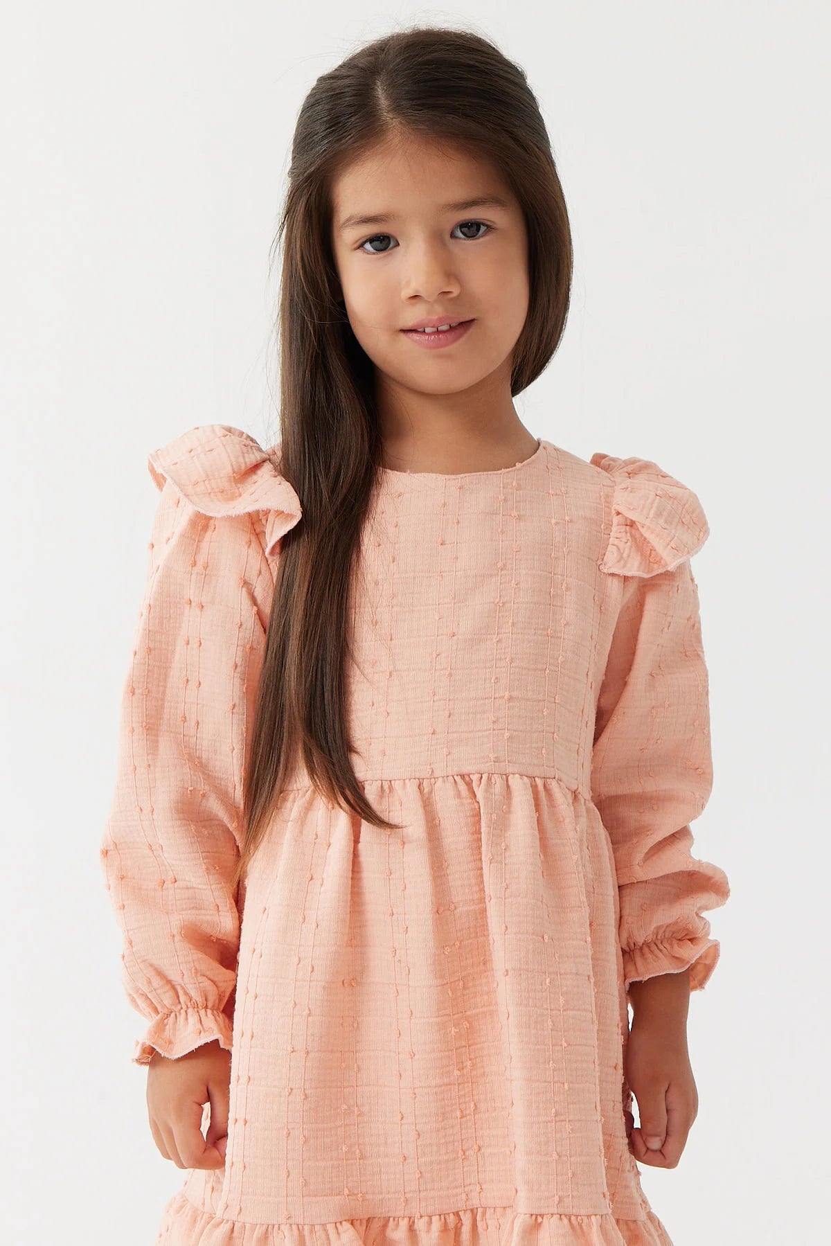 فستان بناتي بأكمام طويلة