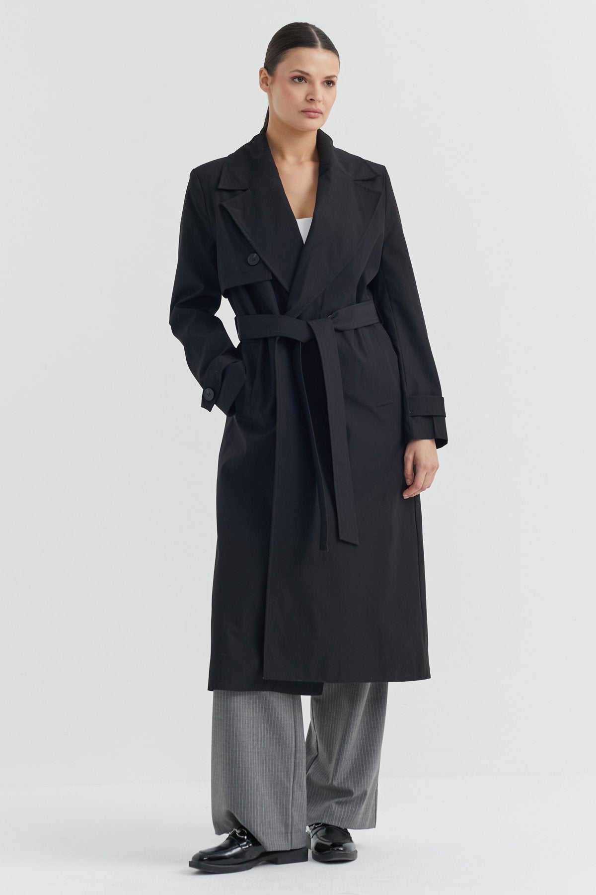 Women's Belted Trench Coat