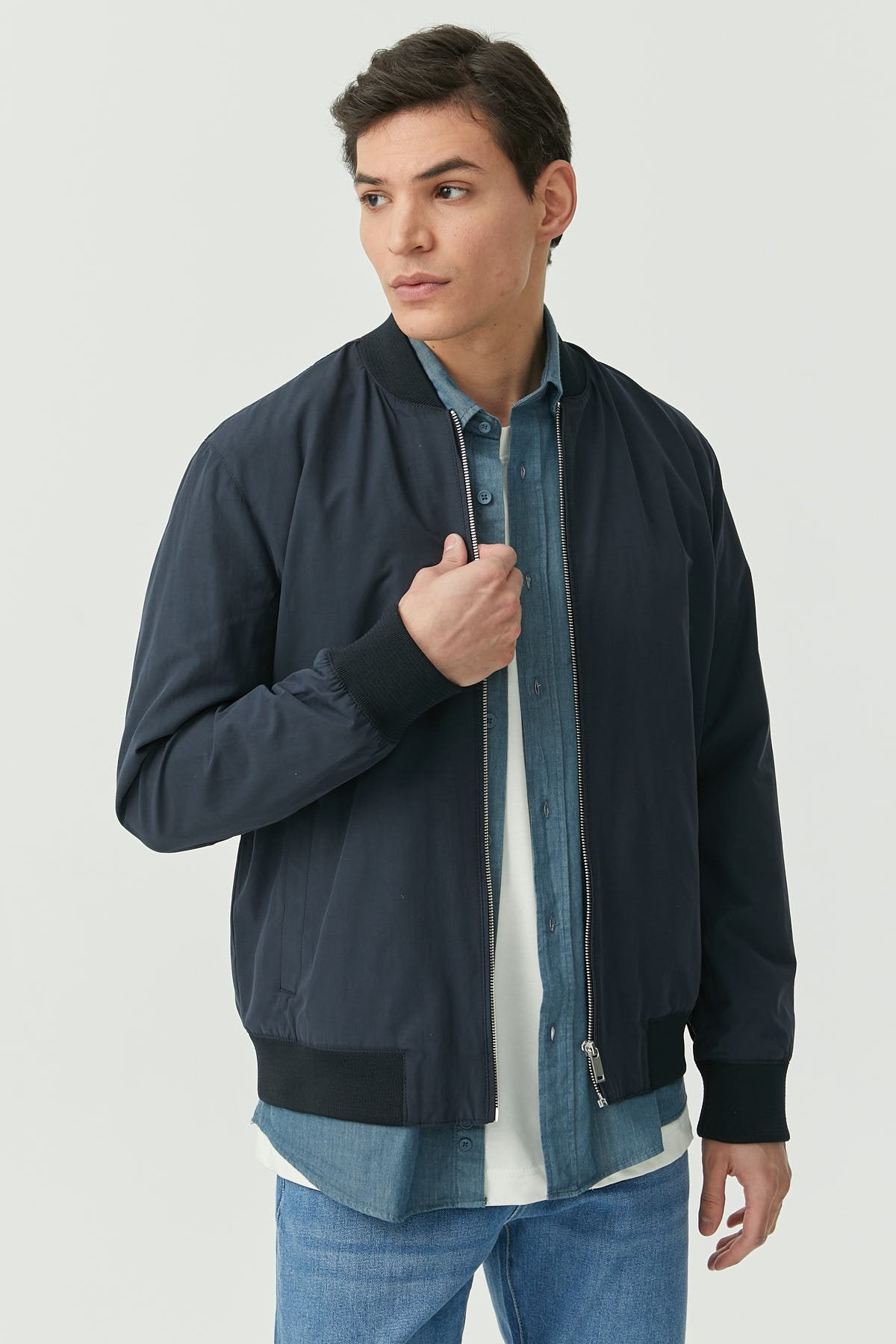 Men's Bomber Thin Short Coat