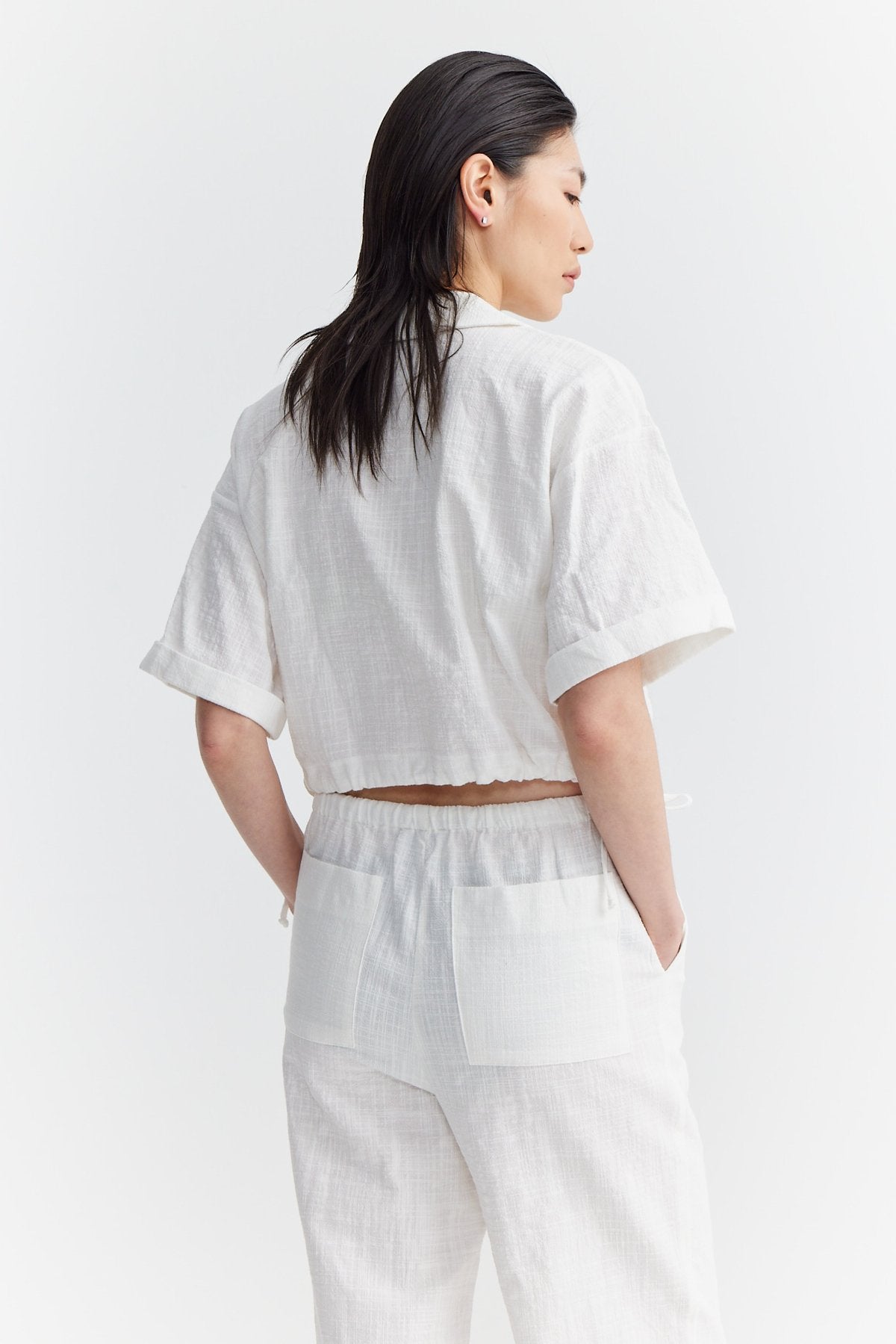 Women's Textured Shirt with Flap Pocket