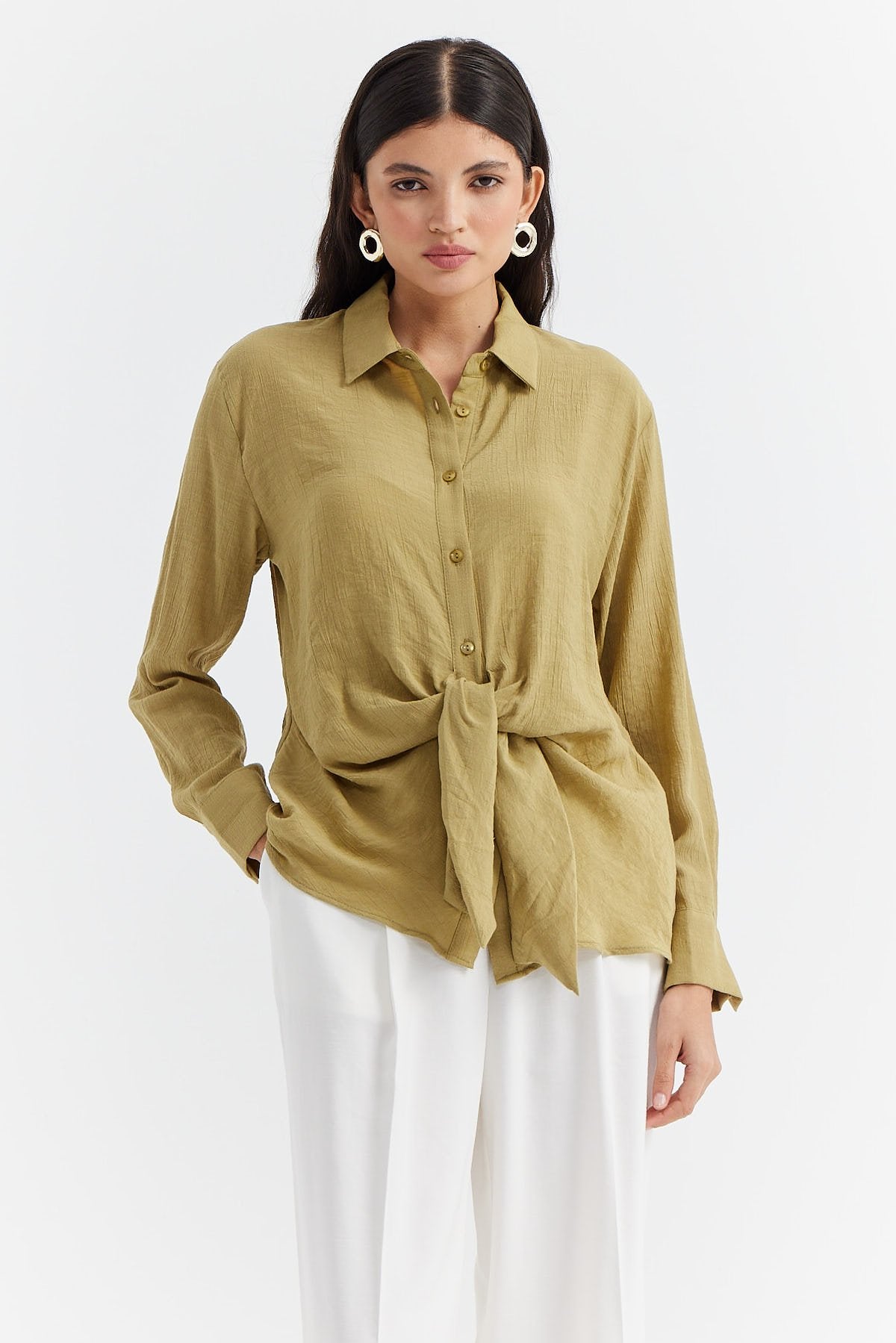 Women's Knotted and Flowy Shirt
