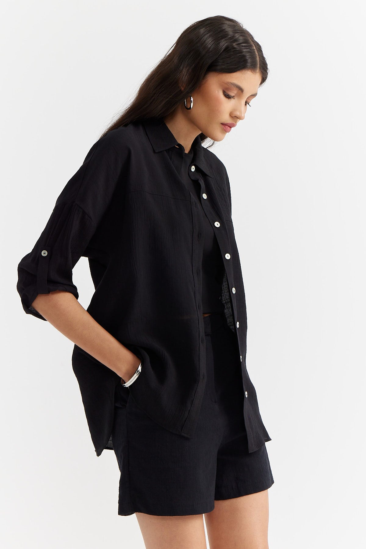 Women's Fine Stitch Detailed Shirt