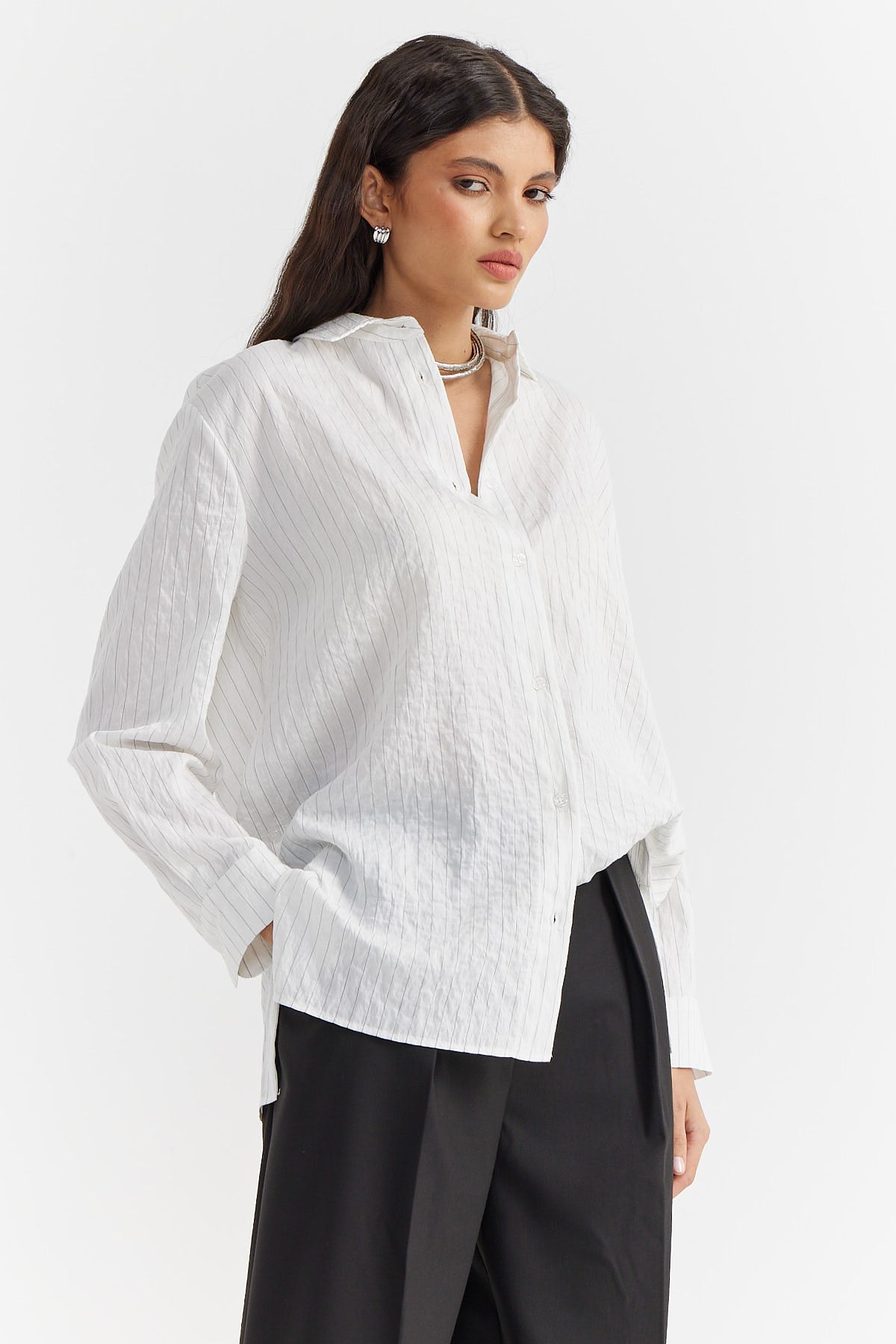 Women's Striped Oversize Shirt